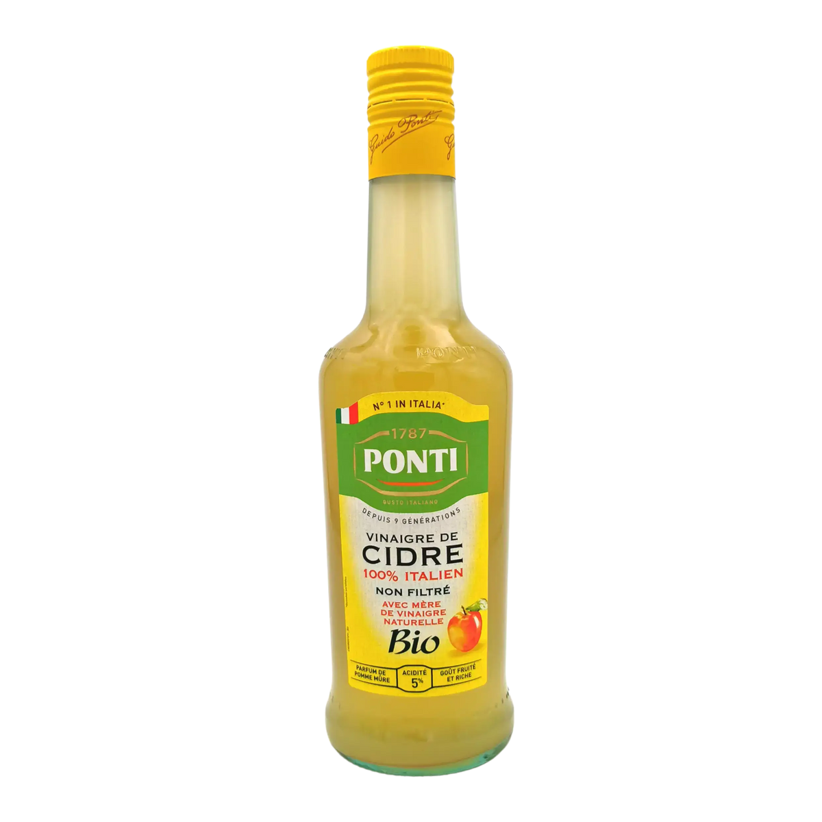 Vinaigre de Cidre Non Filtré Bio Ponti 500 ml — EasyGusto.fr — free download